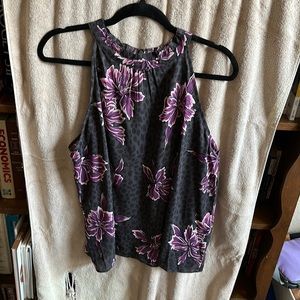 NWT APT9 ruffle neck blouse